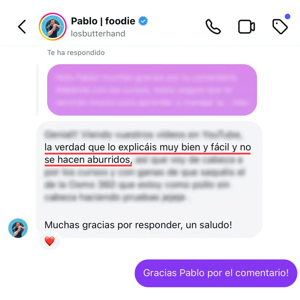 Valoración de alumno